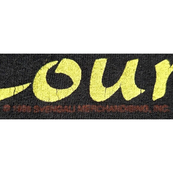 VTG Aerosmith Shirt 9 Lives World Tour Rock Band M Double Sided 90s READ NOTES - Picture 5 of 11